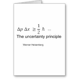 Uncertainty principle greeting card