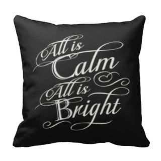 All is Calm, All is Bright Chalkboard Christmas Pillows