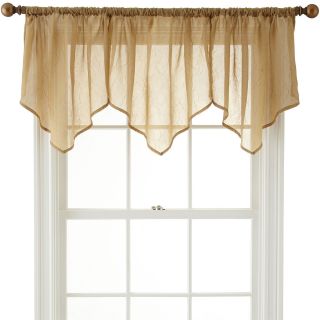 ROYAL VELVET Crushed Voile Ascot Valance, Fawn