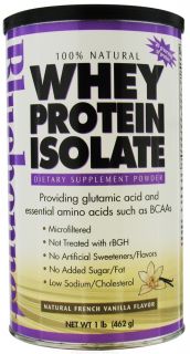 Bluebonnet Nutrition   100% Natural Whey Protein Isolate Powder Natural French Vanilla Flavor   1 lb.