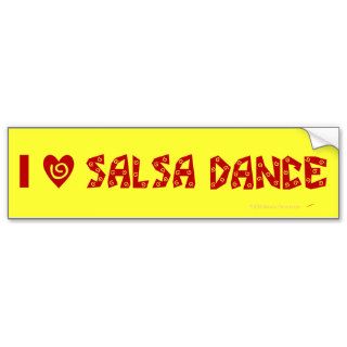 I Love Salsa Dance Customizable Car Bumper Sticker