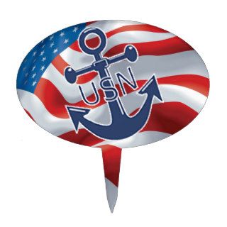 USN Anchor Cake Toppers