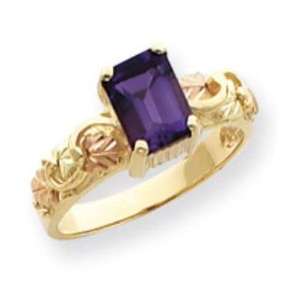 10k Tri color Black Hills Gold Ladies' Amethyst Ring Jewelry