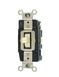 Leviton 1286 I 20 Amp 120/277 Volt Toggle Double Pole AC Quiet Switch, Ivory   Wall Light Switches  