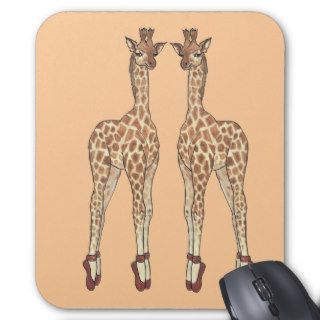 tip toe giraffe mouse pads