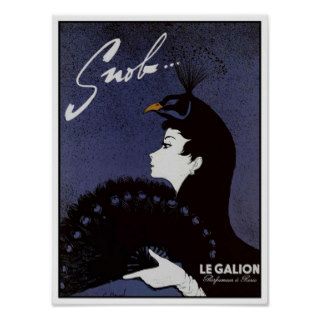Snob Le Galion Perfume ~ Vintage French Ad Poster