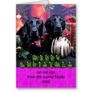 Christmas   Labrador   Banjo and Boomer Greeting Card