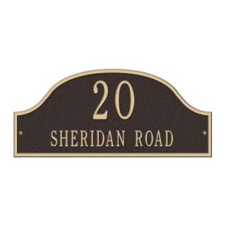Whitehall Products Admiral Standard Arch Bronze/Gold Wall Two Line Address Plaque 1138OG