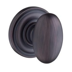Baldwin Reserve Ellipse Venetian Bronze Privacy Knob with Traditional Round Rose PV.ELL.TRR.112