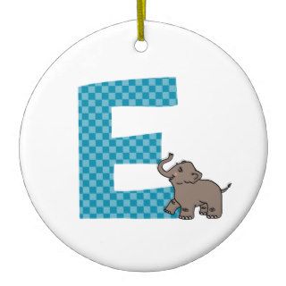 Alphabet Letter E Christmas Tree Ornaments