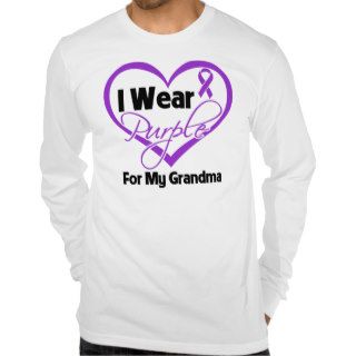 I Wear Purple Heart Ribbon   Grandma T Shirts