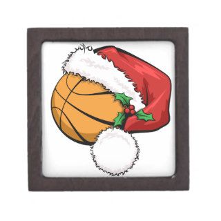 Basketball Santa Cap Premium Trinket Box