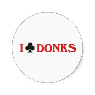 I Club Donks Round Stickers