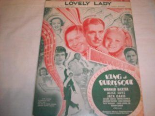 LOVELY LADY WARNER BAXTER 1935 SHEET MUSIC SHEET MUSIC 256 Music