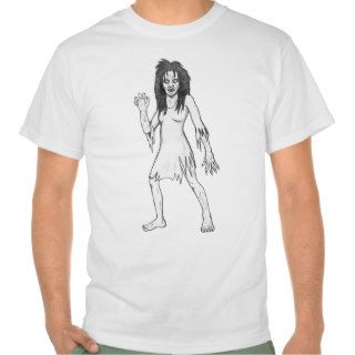 Zombie Pencil Sketch Female Tshirts