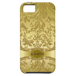 Metallic Gold Tones Vintage Floral Damasks iPhone 5 Cover