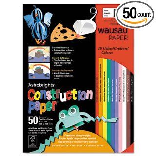 Neenah Paper Astrobrights Construction Paper, 72 lb., 9 x 12, Assorted, 50 Sheets/Pack