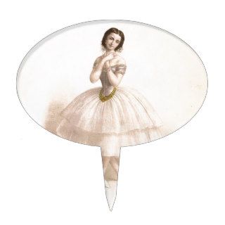 Vintage Ballerina   Beautiful Ballet Gift Cake Toppers