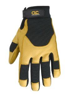 Custom Leathercraft 285L Work Gloves with Top Grain Deerskin and Neoprene Wrist Closure, Large   Controlled Environment Safety Gloves  
