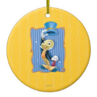 Jiminy Cricket Lifting His Hat Christmas Ornaments