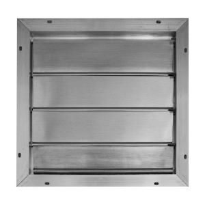 Broan 16.75 in. x 16.75 in. Aluminum Automatic Gable Square Mount Louvered Shutter Attic Vent 433