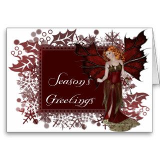 Beautiful Dark Fairy Season's Greetings Card