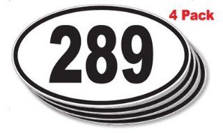 289 Oval Sticker 4 pack 