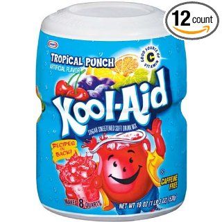 Kool Aid Tropical Punch Soft Drink Mix 19 oz (Pack of 12)