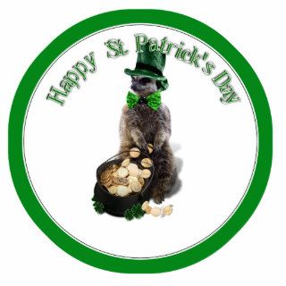 St Patrick's Day Meerkat Photo Cut Outs