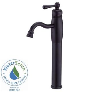 Danze Opulence Single Hole Single Handle Mid Arc Bathroom Vessel Faucet in Satin Black D225057BS