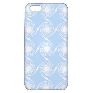 Light blue and white spiral pattern design. iPhone 5C cover