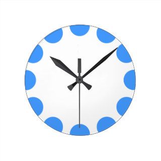 Color Crescent   Baby Blue with White Clock