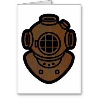 Brass Diving Helmet Cards