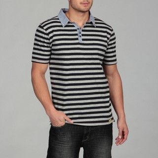 Brave Soul Men's Navy/ Heather Striped Polo Casual Shirts