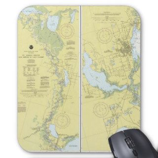 St. Johns River, Florida Nautical Chart Mouse Pad