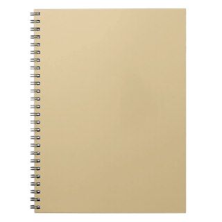 Plain Beige Background. Spiral Notebook