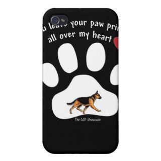 YOU LEAVE YOUR PAW PRINTS ALL OVER MY HEART iPhone 4 CASES