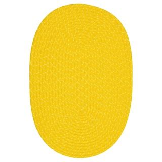 Indoor/ Outdoor Yellow Braided Lemonade Rug (3'6 x 5'6) 3x5   4x6 Rugs