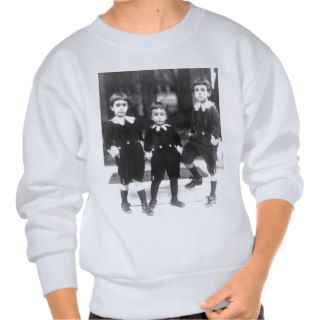 Three Cute Young Boys Vintage Photo Sweatshirts