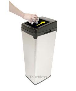 Automatic Stainless Steel 52 literTouchless Trashcan iTouchless Trash Cans