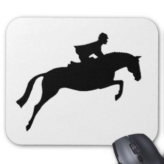 Jumper Horse Silhouette Mouse Pads