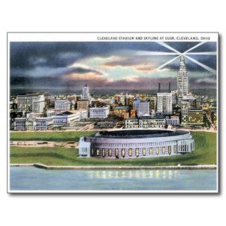 Cleveland Ohio OH Cleveland Stadium Postcards