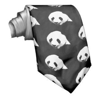 Black & White Panda Neck Ties