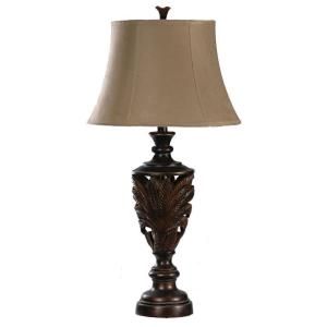 Absolute Decor 37.5 in. Bronze and Tropic Green Table Lamp CVOMD015