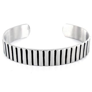 West Coast Jewelry Stainless Steel Black Plated Groove Cuff Bracelet West Coast Jewelry Stainless Steel Bracelets
