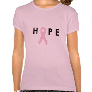 Hope Breast Cancer Ribbon T shirts