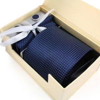 TopTie Mens Polka Dots Necktie Set, Tie & Handkerchief & Cufflinks, Gift Idea at  Mens Clothing store