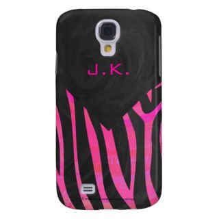 Zebra Black and Hot Pink Print Samsung Galaxy S4 Cases