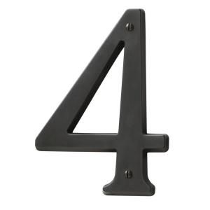 Baldwin 5 in. Oil Rubbed Bronze House Number 4 90674.102.CD
