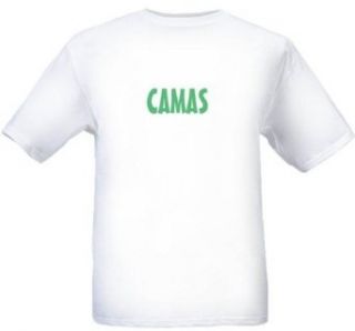 CAMAS   GREEN LETTERING   City series   White T shirt Clothing